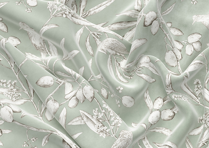 Aviary Velvet, Eucalyptus - Roman Blind - Image 4